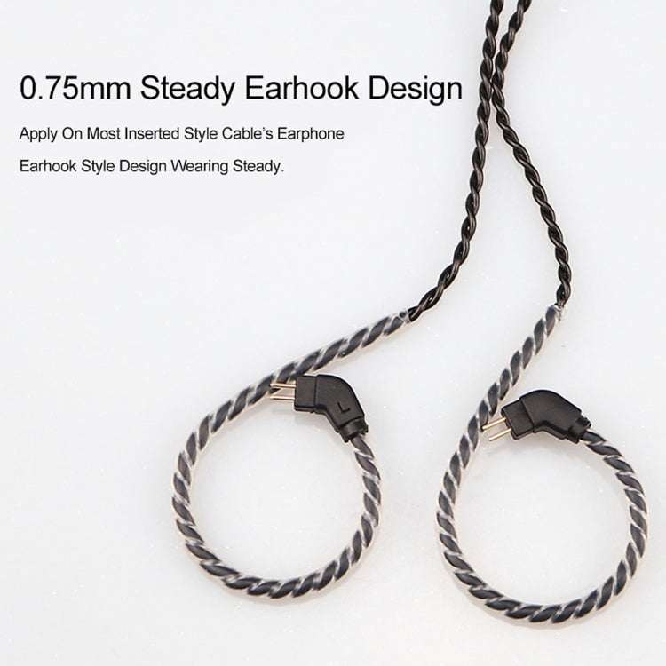 CVJ-V1 1.25m Oxygen-free Copper Silver Plated Upgrade Cable For 0.75mm Earphones, With Mic by CVJ