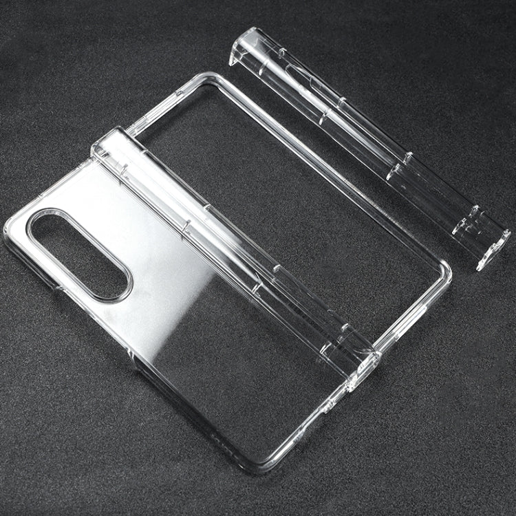 For Samsung Galaxy Z Fold4 Transparent 3 in 1 PC Phone Case by buy2fix