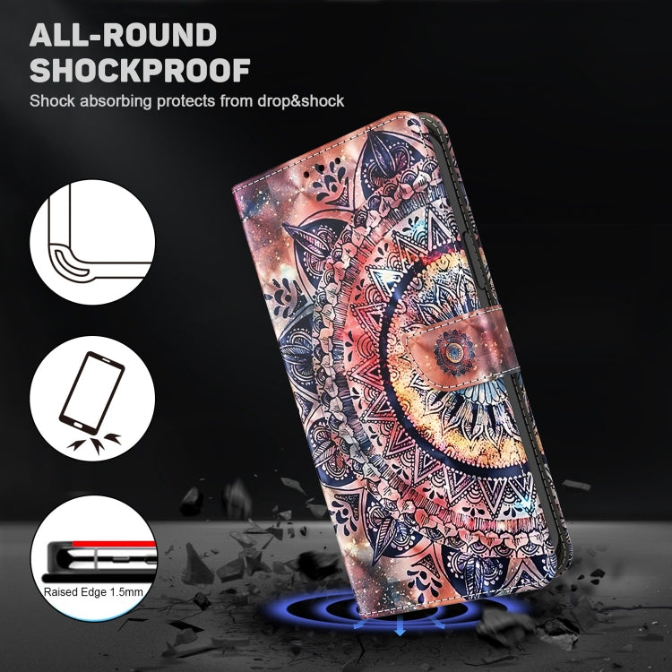 For Samsung Galaxy A52 5G / A52s 3D Painted Leather Phone Case(Colorful Mandala) by buy2fix