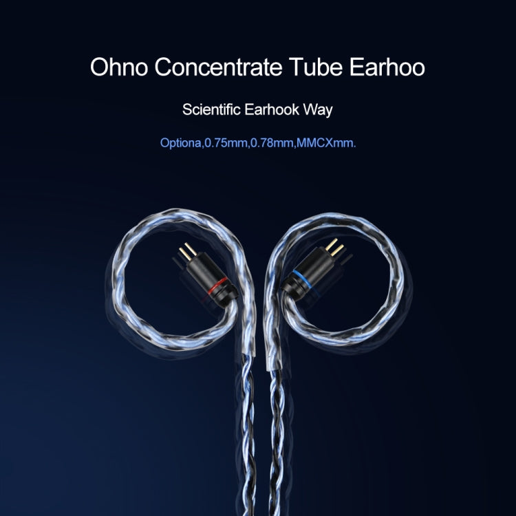 CVJ V3 1.2m 16 Cores Silver-plated 3.5mm Earphone Cable, Style:MMCX(Black-Blue) by CVJ