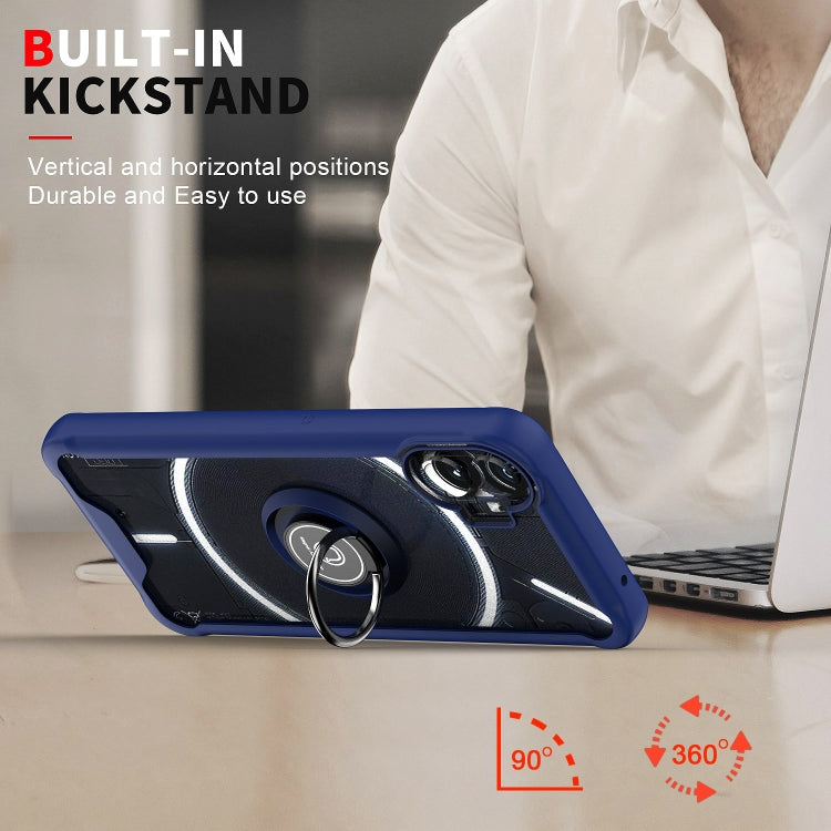 For Nothing Phone 1 Q Shadow 1 Series TPU + PC Phone Case with Ring Holder(Yellow) by buy2fix