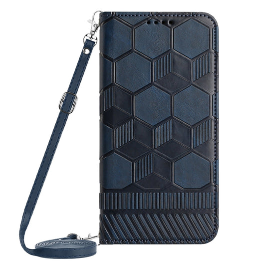 For Nothing Phone 1 Crossbody Football Texture Magnetic PU Phone Case(Dark Blue) by buy2fix