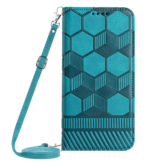 For Nothing Phone 1 Crossbody Football Texture Magnetic PU Phone Case(Light Blue) by buy2fix