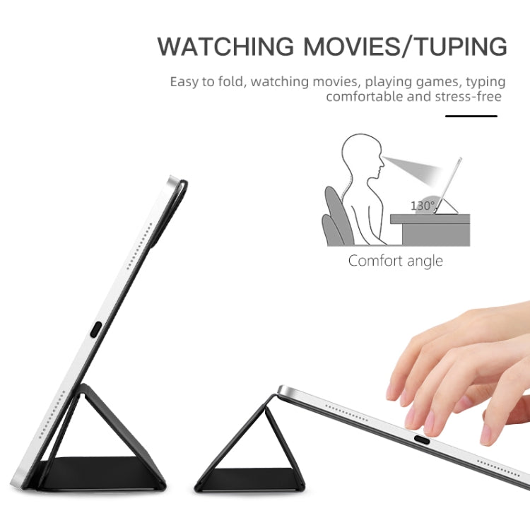 For iPad 2025 / 2022 3-fold Double-sided Clip Buckle Magnetic Smart Tablet Case(Black) by buy2fix