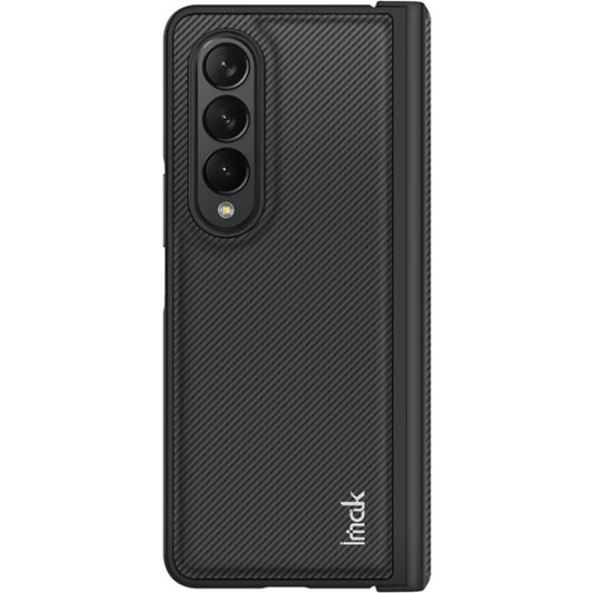 For Samsung Galaxy Z Fold4 5G IMAK Ruiyi Series Carbon Fiber PU + PC Phone Case(Black) by imak