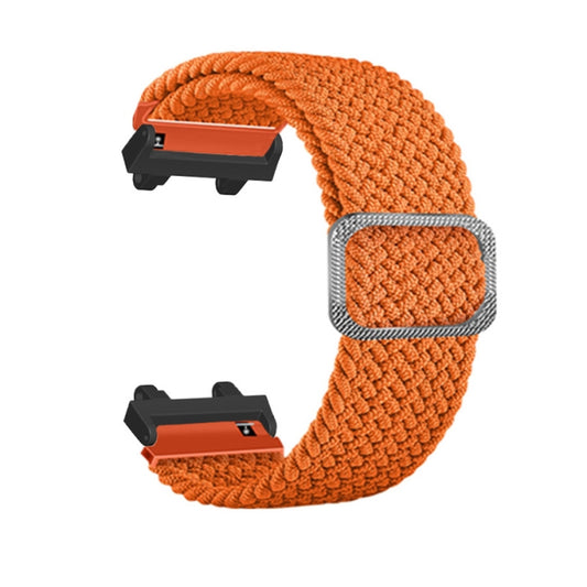 For Amazfit T-Rex 2 Adjustable Buckle Braided Nylon Watch Band(Orange) by buy2fix