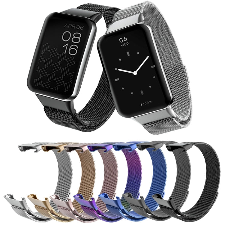 For Xiaomi Mi Band 7 Pro Milan Magnetic Metal Watch Band(Silver) by buy2fix