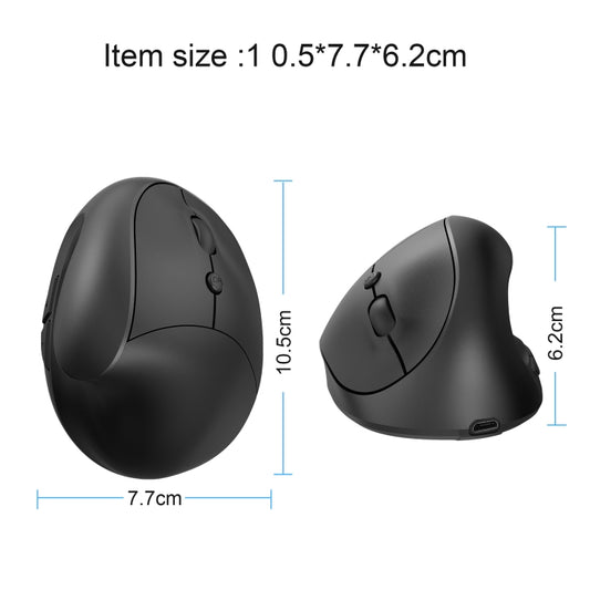 X10 2.4G Wireless Rechargeable Vertical Ergonomic Gaming Mouse(Black) by buy2fix