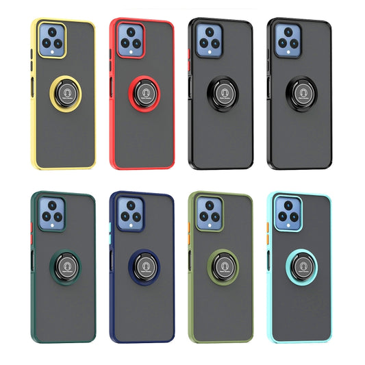 For T-Mobile REVVL 6 5G Q Shadow 1 Series TPU + PC Phone Case with Ring(Yellow) by buy2fix