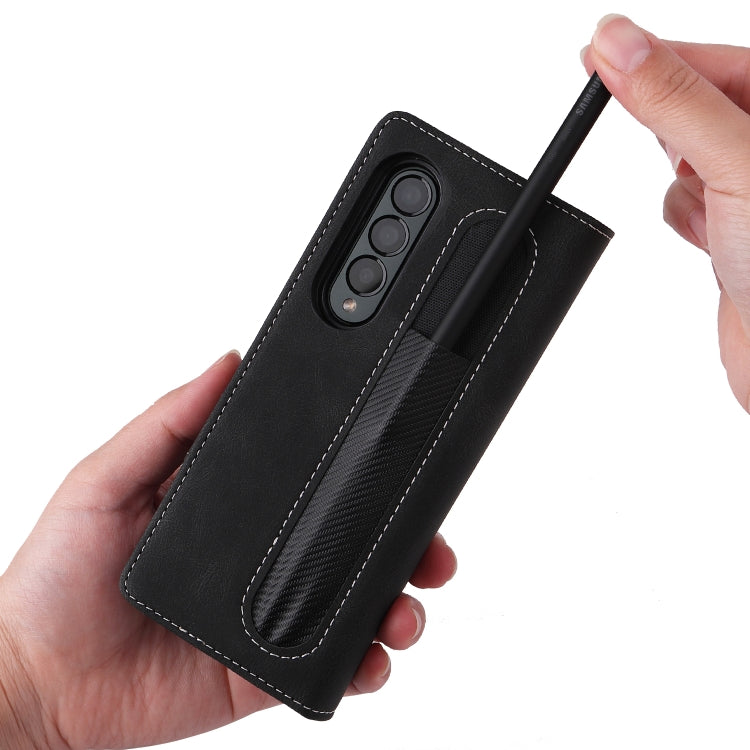 For Samsung Galaxy Z Fold4 5G Detachable Leather Folding Phone Case(Black) by buy2fix