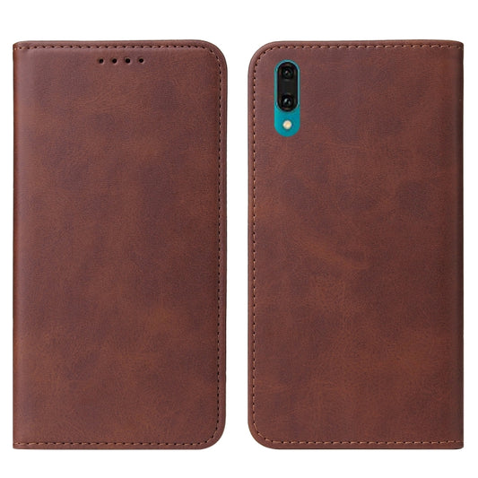 For Huawei P Smart Z Magnetic Closure Leather Phone Case(Brown) by buy2fix