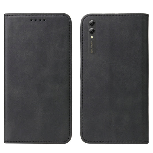 For Huawei Y Max Magnetic Closure Leather Phone Case(Black) by buy2fix
