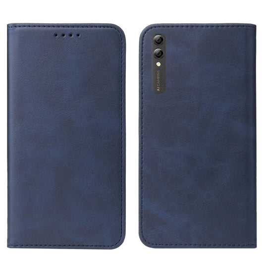 For Huawei Y Max Magnetic Closure Leather Phone Case(Blue) by buy2fix