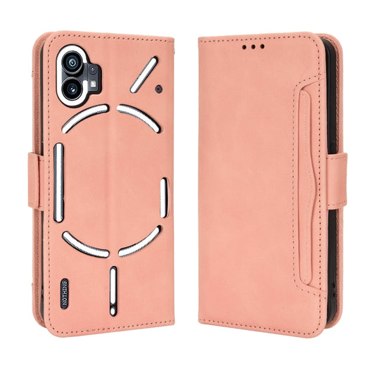 For Nothing Phone 1 Skin Feel Calf Texture Card Slots Leather Phone Case(Pink) by buy2fix