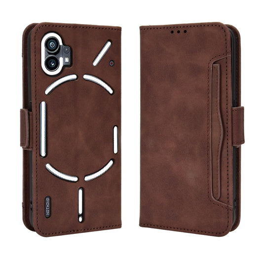 For Nothing Phone 1 Skin Feel Calf Texture Card Slots Leather Phone Case(Brown) by buy2fix