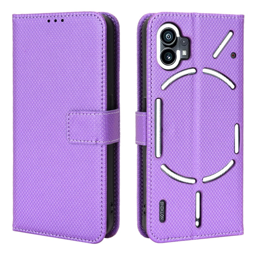 For Nothing Phone 1 Diamond Texture Leather Phone Case(Purple) by buy2fix
