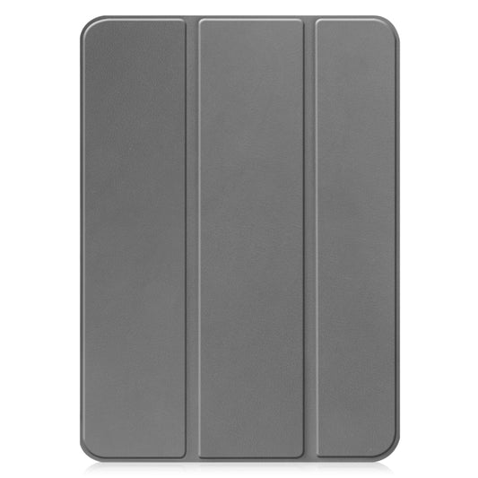 Solid Color Custer Texture Leather Tablet Case For iPad 10th Gen 10.9 2022 / 2025 (Gray) by buy2fix