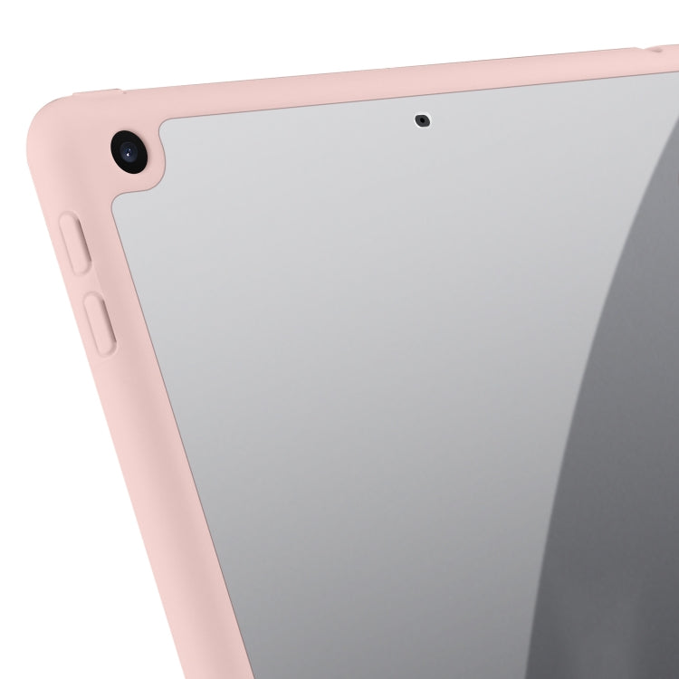 Acrylic 3-folding Smart Leather Tablet Case For iPad 9.7 2018/2017(Pink) by buy2fix