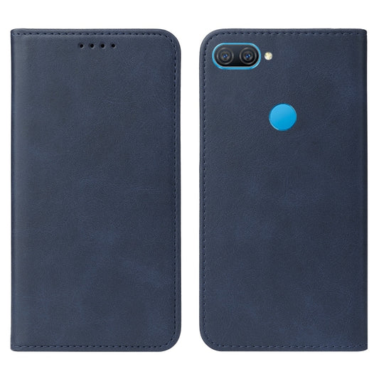 For OPPO A12 Magnetic Closure Leather Phone Case(Blue) by buy2fix