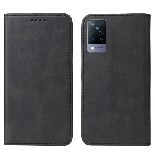 For vivo V21 5G Magnetic Closure Leather Phone Case(Black) by buy2fix