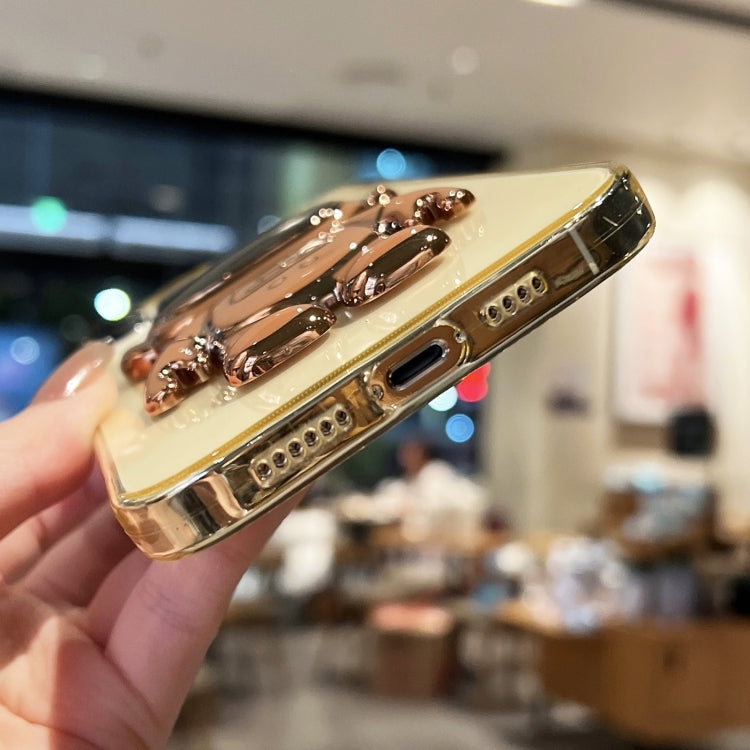 For iPhone 14 Pro Max Plating Astronaut Holder TPU Phone Case (Purple) by buy2fix