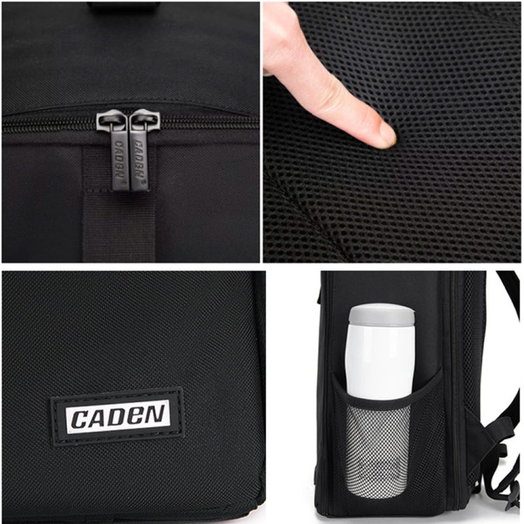 CADeN D6 V Camera Backpack Shoulders Drawbar Nylon Camera Bag, Size:32 x 18 x 43cm(Black) by CADeN