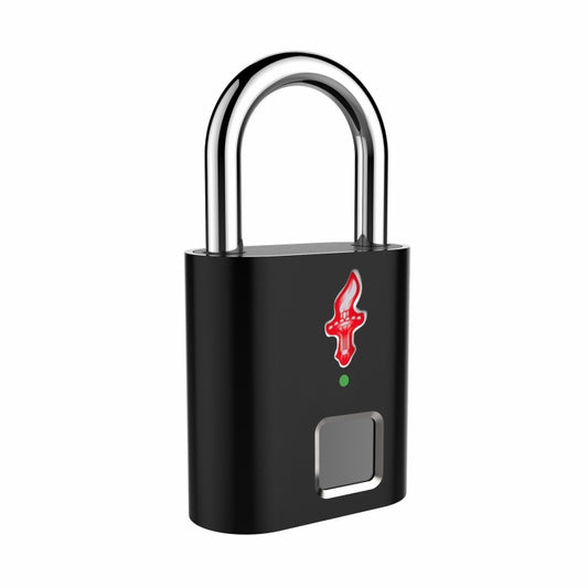 P16 5V Micro USB Charging Semiconductor Fingerprint Sensing TSA Padlock(Black) by buy2fix