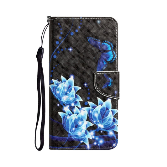 For vivo Y20 / Y12s Colored Drawing Leather Phone Case(Blue Butterfly) by buy2fix