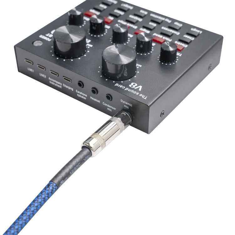 TC048BL 6.35mm Plug Male to Male Electric Guitar Mono Audio Cable, Length:10m by buy2fix