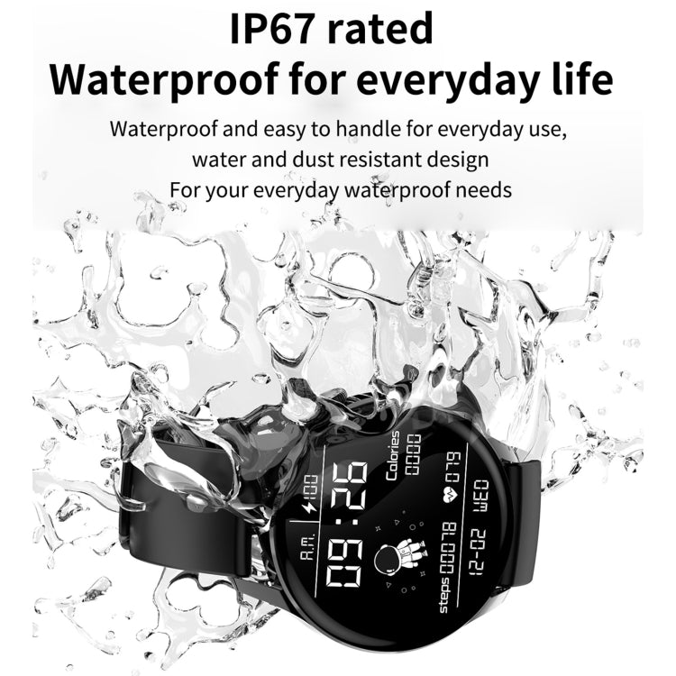 GW69 Smart Watch, Support BT Call / Heart Rate / Blood Pressure / Blood Oxygen(Sliver + Silicone Strap Black) by buy2fix