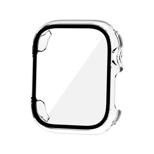 Tempered Glass Film PC Watch Case For Apple Watch Series 9 / 8 / 7 45mm(Transparent) by buy2fix