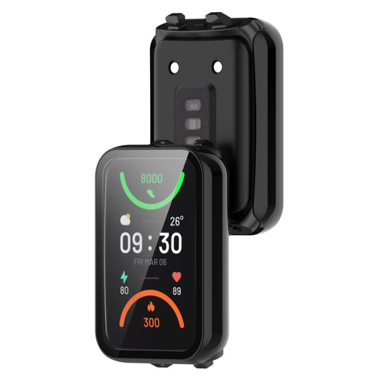 For OPPO Band 2 Tempered Glass Film PC Watch Case(Black) by buy2fix
