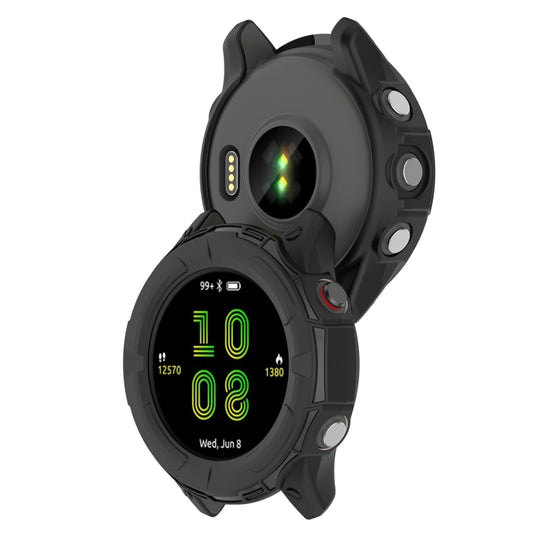 For Garmin Forerunner 255S TPU Armor Hollow Protective Case(Black) by buy2fix