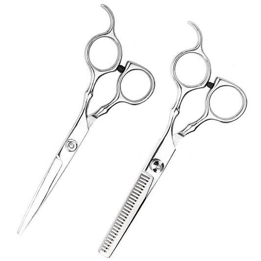 12pcs / Set Professional Hair Cutting Thinning Scissor Hairdressing Flat Shear Scissors Kit(Gold Silver) by buy2fix