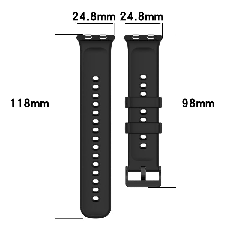 For OPPO Watch 3 Solid Color Soft Silicone Watch Band(Dark Green) by buy2fix