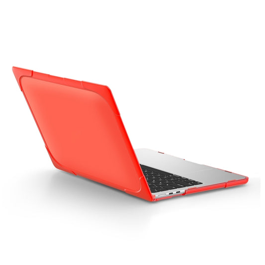 For MacBook Air 13.6 inch A2681 2022 / M3 2024 A3113 / M4 2025 A3240 TPU + PC Two-color Anti-fall Laptop Protective Case(Red) by buy2fix