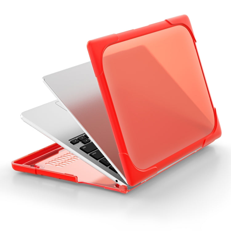 For MacBook Air 13.6 inch A2681 2022 / M3 2024 A3113 / M4 2025 A3240 TPU + PC Two-color Anti-fall Laptop Protective Case(Red) by buy2fix