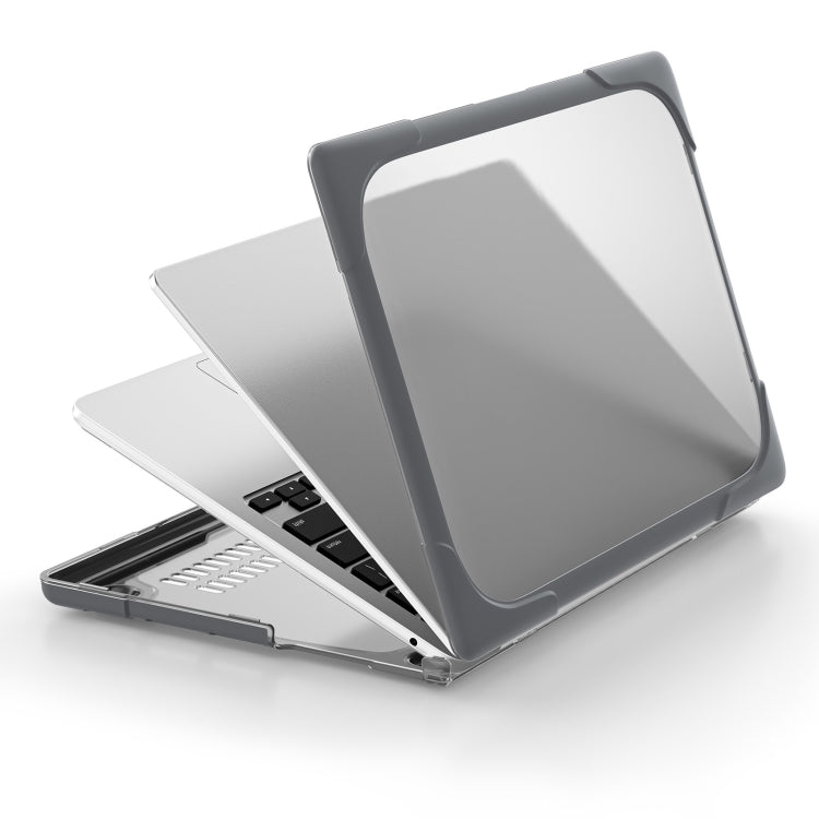For MacBook Air 13.6 inch A2681 2022 / M3 2024 A3113 / M4 2025 A3240 TPU + PC Two-color Anti-fall Laptop Protective Case(Grey) by buy2fix