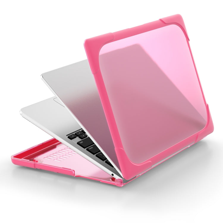For MacBook Air 13.6 inch A2681 2022 / M3 2024 A3113 / M4 2025 A3240 TPU + PC Two-color Anti-fall Laptop Protective Case(Rose Red) by buy2fix
