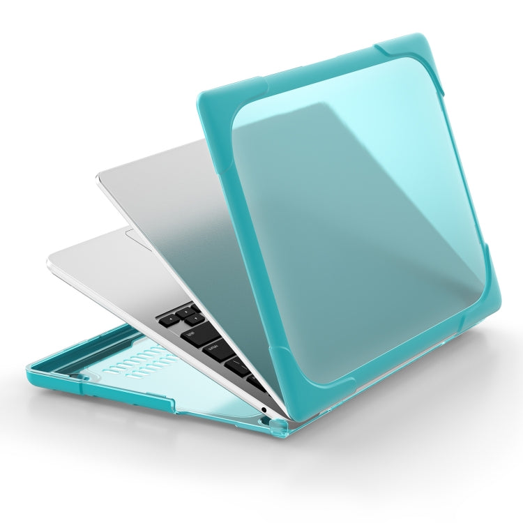 For MacBook Air 13.6 inch A2681 2022 / M3 2024 A3113 / M4 2025 A3240 TPU + PC Two-color Anti-fall Laptop Protective Case(Light Blue) by buy2fix