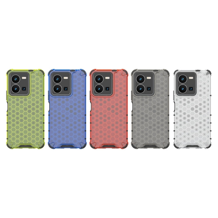 For vivo Y35 4G / Y22S 4G Global Honeycomb Phone Case(Black) by buy2fix