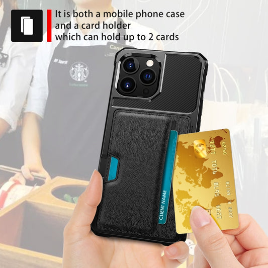 For iPhone 13 Pro Max ZM02 Card Slot Holder Phone Case (Black) by buy2fix