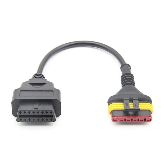 Motorcycle OBD 6 Pin to 16 Pin Adapter Cable for Benelli by buy2fix