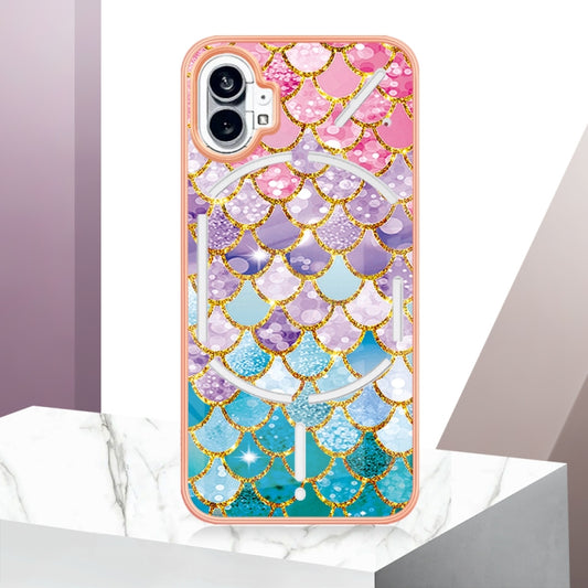 For Nothing Phone 1 Electroplating IMD TPU Phone Case with Ring(Colorful Scales) by buy2fix