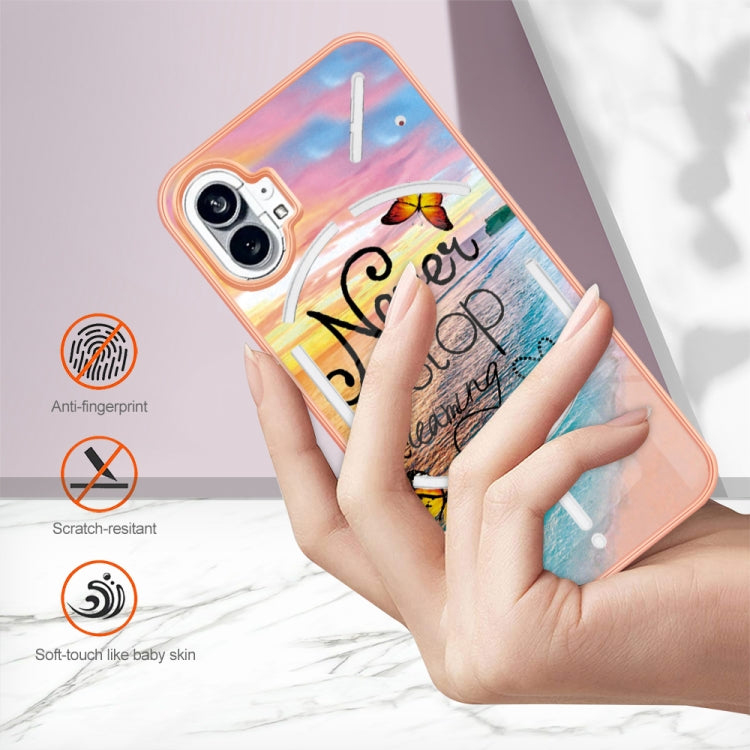 For Nothing Phone 1 Electroplating IMD TPU Phone Case with Ring(Dream Butterfly) by buy2fix