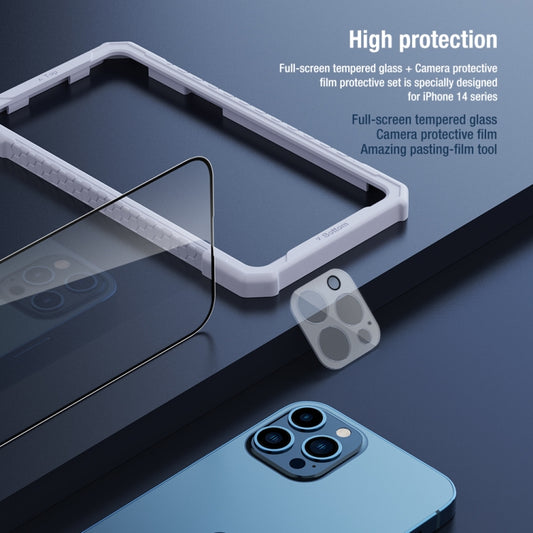 For iPhone 14 Pro NILLKIN 2 in 1 HD Full Screen Tempered Glass Film + Camera Protector Set by NILLKIN