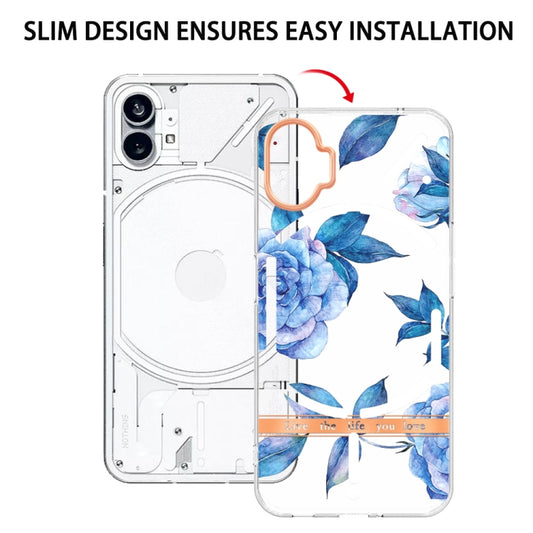 For Nothing Phone 1 Flowers and Plants Series IMD TPU Phone Case(Orchid Peony) by buy2fix