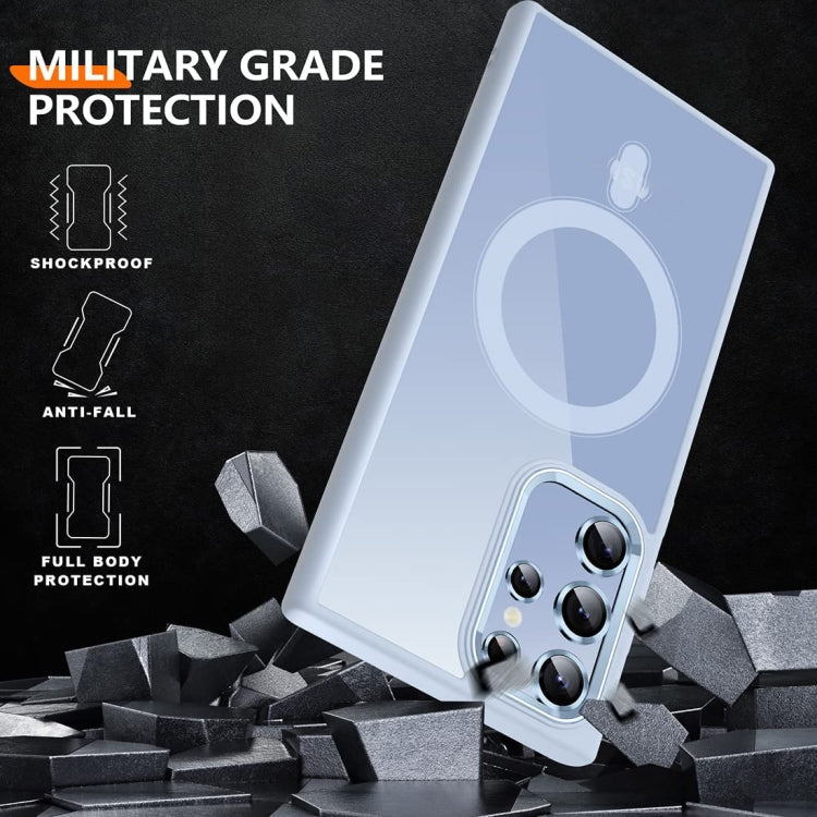 For Samsung Galaxy S22 Ultra Acrylic PC MagSafe Phone Case(Sierra Blue) by buy2fix