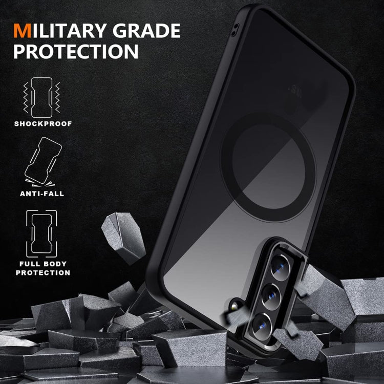 For Samsung Galaxy S22 5G Acrylic PC MagSafe Phone Case(Black) by buy2fix