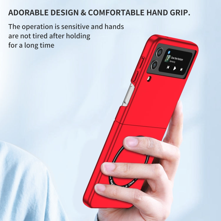 For Samsung Galaxy Z Flip4 Magsafe Magnetic Folding PC Phone Case(Red) by buy2fix
